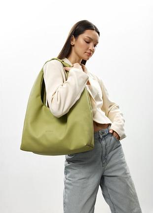 Жіноча сумка sambag hobo l оливкова