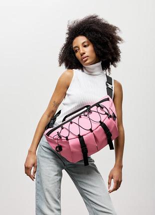 Жіноча cумка-бананка під ноутбук sambag urban pro рожева