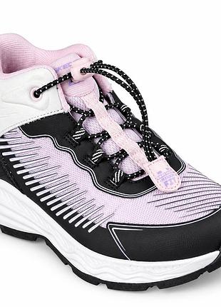 Подростковые кроссовки для девочки skechers adventure черные с розовым 35 (22 см)
