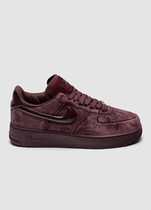 Кросівки жіночі nike air force 1 '07 burgundy crush