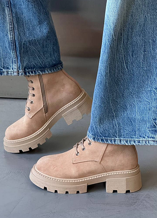 Зимние ботинки для девочек evie lbl montreal beige, размер 40 (26 см.)