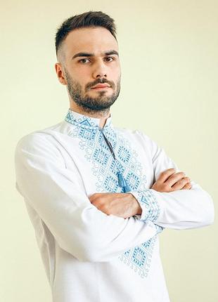 Вишиванка чоловіча дарій (голуба)