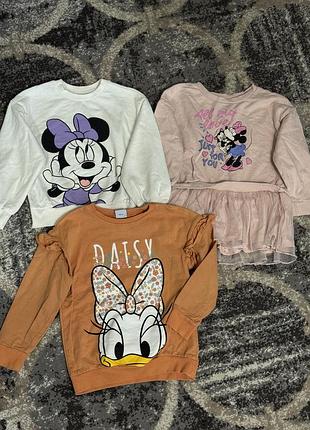 Лот світшотів кофтинки з мінні маус disney на дівчинку 110/116р
