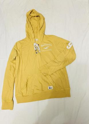 Худі жіноче hollister жовте з капюшоном гарне