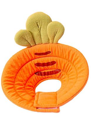 Мягкий воротник-подушка для кошек lesko 2205sxsl0399 m carrot послеоперационный защитный от вылизывания