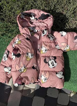 Куртка для дівчинки h&m disney minnie mouse демісезонна рожева