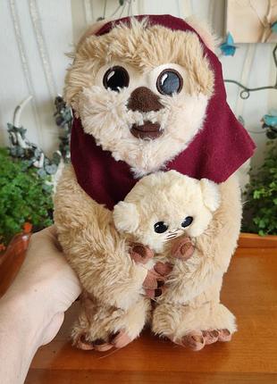 Оригинальная мягкая игрушка эвок с малышом wicket ewok disneyland paris star wars