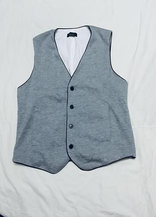 Жилетка чоловіча zara man сіра класична