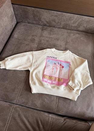 Світшот для дівчинки zara бежевий 122 см