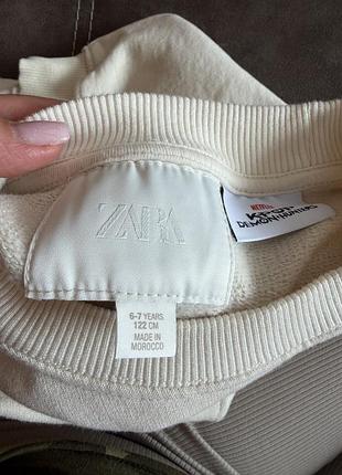 Світшот для дівчинки zara бежевий 122 см 3
