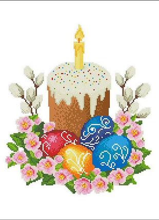 Хвг-045. схема для вишивки бісером великодній рушничок.
