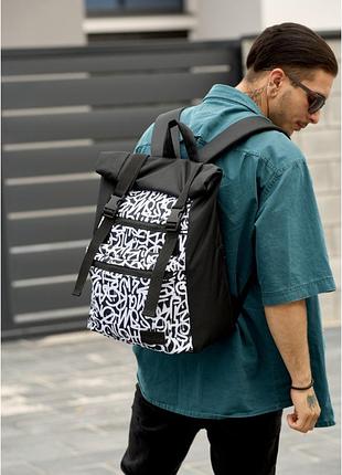 Чоловічий рюкзак sambag rolltop one з принтом "graphity"