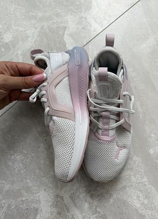 Кросівки для дівчинки puma білі з рожевим 20,5 см