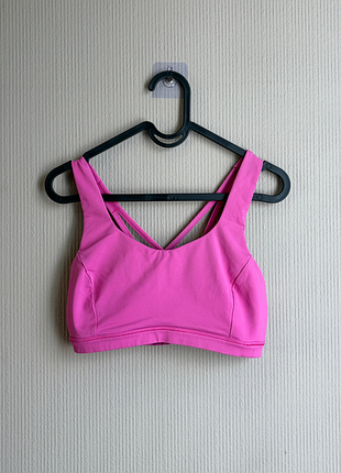Рожевий яскравий спортивний топ від lululemon