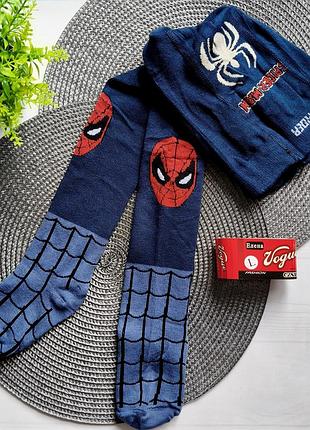 Детские колготы Человек паук демисезонные колготки спайдермен (цвет морская волна)