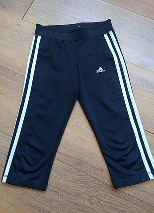 Лосини adidas чорні з білими смужками
