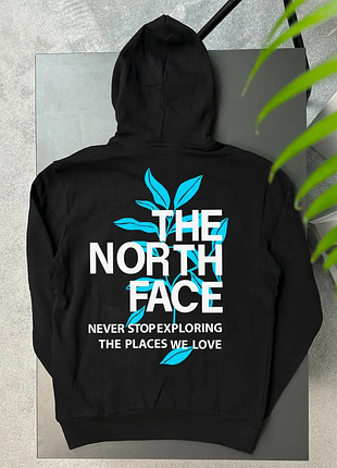 Худі the north face blue leaves