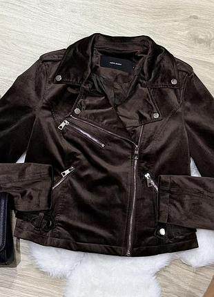 Замшева косуха кольору шоколад бренду verо moda 🤎