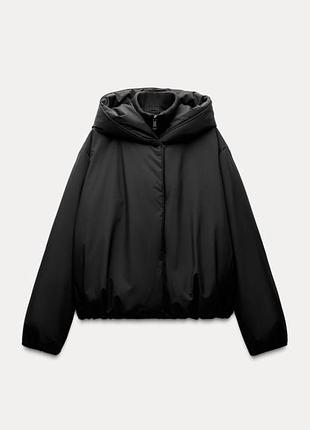 Куртка жіноча zara зимова чорна, розмір xs