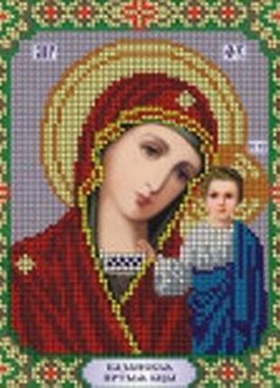 Чв-3011. схема на габардині для вишивання бісером пресвята богородиця казанська.