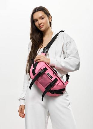 Велика жіноча поясна сумка бананка sambag dynamicdart рожева
