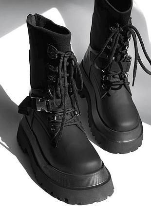 Ботинки для девочки evie verona black matt, размер 36 (23,5 см.)
