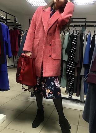 Пальто діва корал 70% wool (шерсть)