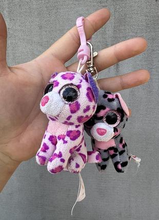 М'які іграшки-брелоки серії ty beanie boo's у вигляді леопардів