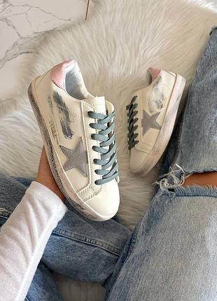 Кроссовки golden goose cream grey star арт2304