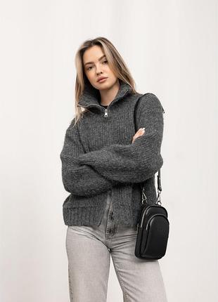 Женская сумка sambag modena для телефона черная
