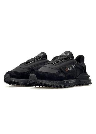 Кроссовки мужские lacoste elite active, черные кроссовки лакоста, демисезонные