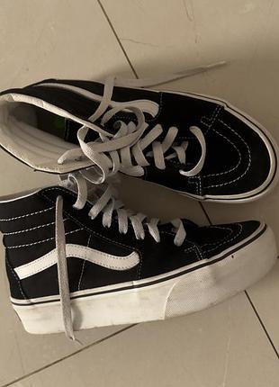 Кеди унісекс vans sk8-hi чорно-білі