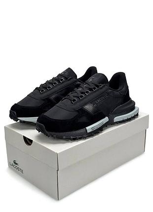 Кроссовки мужские lacoste elite active, черные кроссовки лакоста, демисезонные