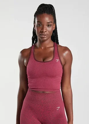 Бесшовный топ gymshark adapt animal print seamless tank