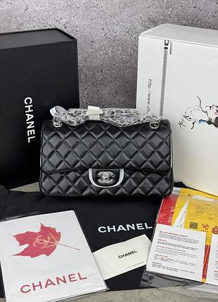 Chanel black silver