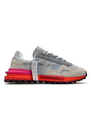 Кросівки жіночі lacoste elite active, сірі кросівки лакоста, демісезонні