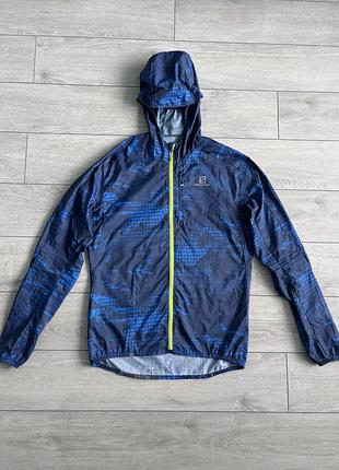Ветровка саломон salomon fast wing graphic hoodie size s c размер ветровка ветровка ветровка куртка для бега трейлраннинга активного отдыха в горах ор