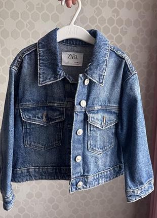 Куртка для дівчаток zara джинсова синя