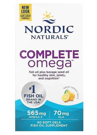 Nordic naturals complete omega 565 mg lemon 60 жидких капсул