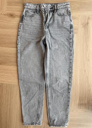 Джинси жіночі zara сірі, розмір 34, моми, висока посадка.