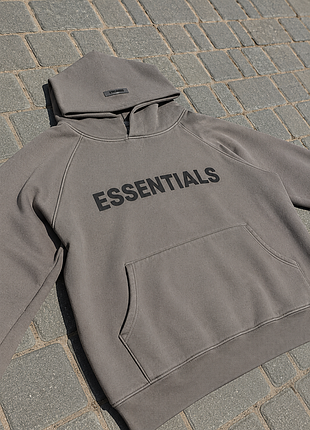 Худі унісекс essentials оверсайз сіро-коричневий