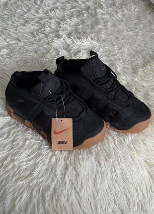 Кросівки nike air more uptempo low black/gum fz3055-003