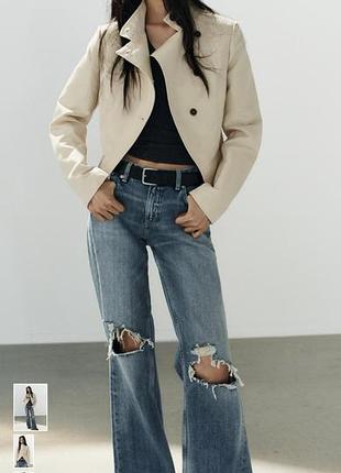 Жіночі джинси zara сині з потертостями