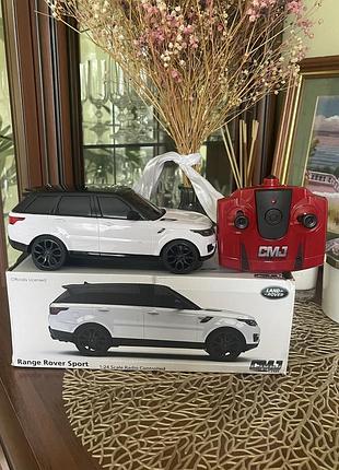 Моделька cmj rc cars range rover sport, біла, на радіокеруванні, масштаб 1:24
