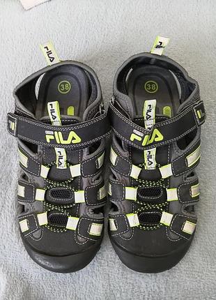 Сандалії спортивні fila сірі з салатовим