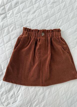 Вельветова спідниця zara, 8 р.