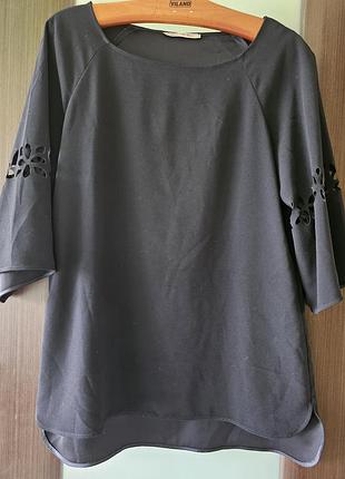 Черная блуза-туника pennyblack (max mara fashion group) с перфорацией