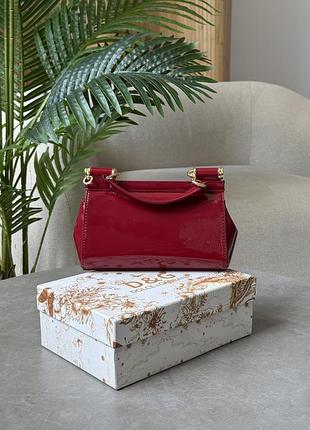 Сумочка mini sicily handbag in polished skin red❤️ 3