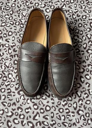 Russell&bromley чоловічі пенні -лофери шкіряні коричневі на плоскій підошві