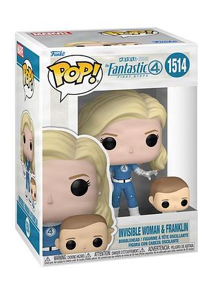 Набір ігрових фігурок funko pop! серії фантастична 4: перші кроки - невидима жінка й франклін